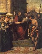 St.John Chrysosbtom with Saints Catherine, Mary Magdalene,and lucia,and john the Evangelish,John the Baptist and Theodore